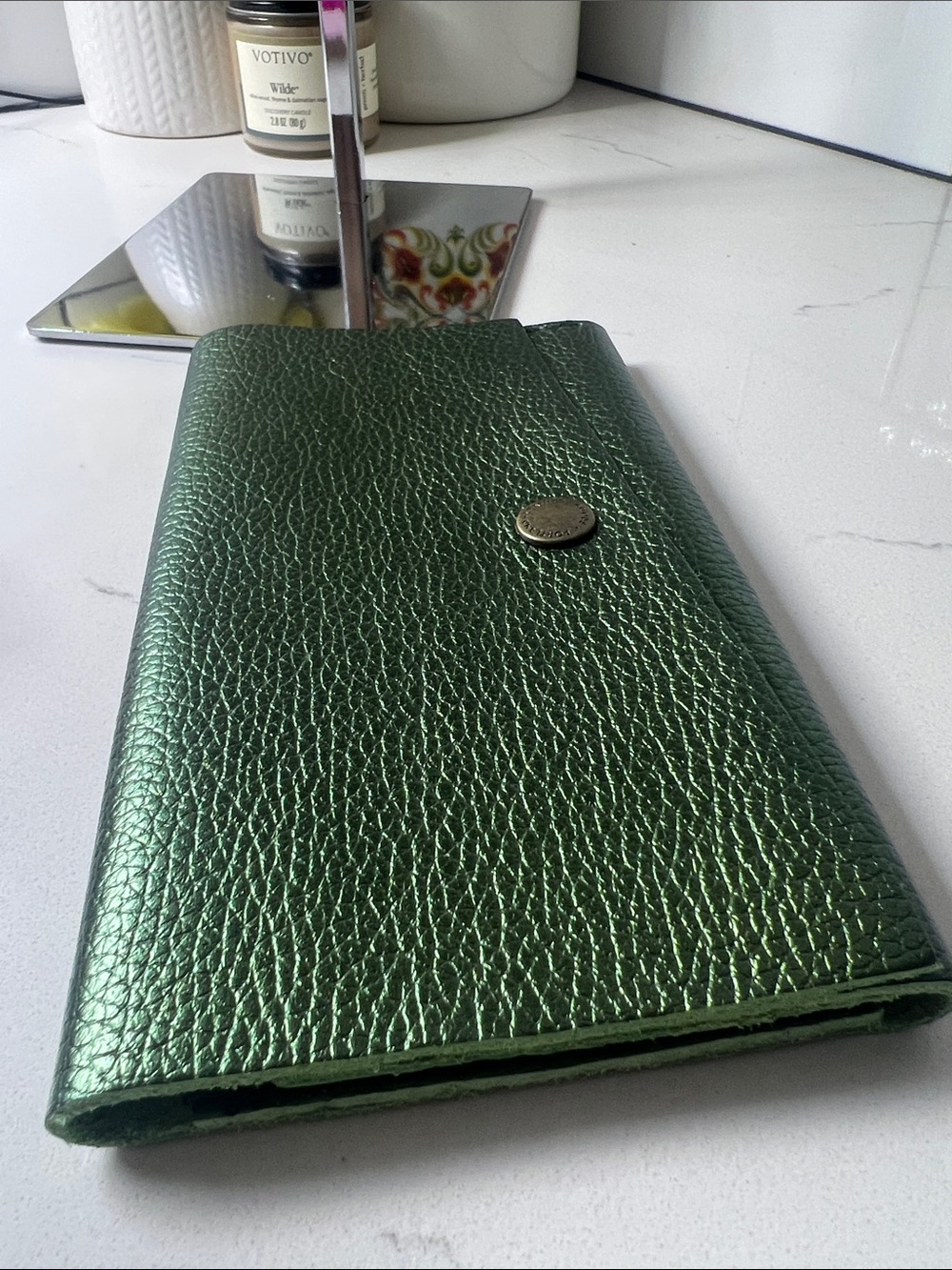 Portland Leather Goods | Leather Rancher Wallet | Metallic Green | EUC - Picture 7 of 8